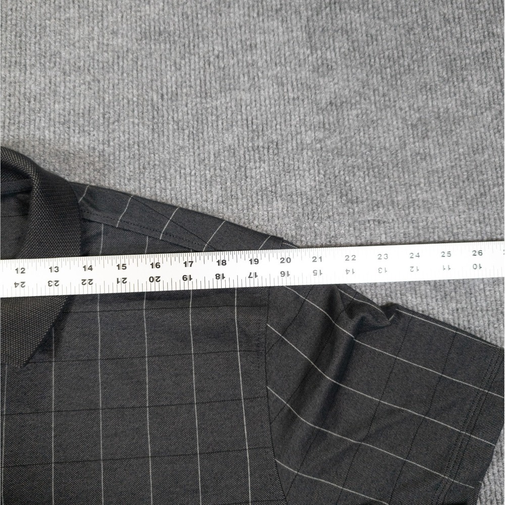 Van Heusen Polo Shirt Men XXL Gray Window Pane Classic Business Casual Golfwear - Picture 5 of 15